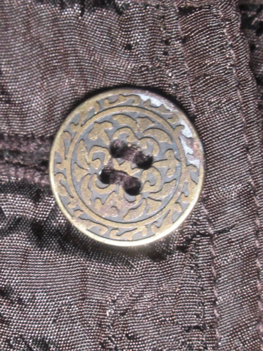 Chico’s Brown Textured Button-Up Jacket | Size 2 (Large) - Picture 7 of 10